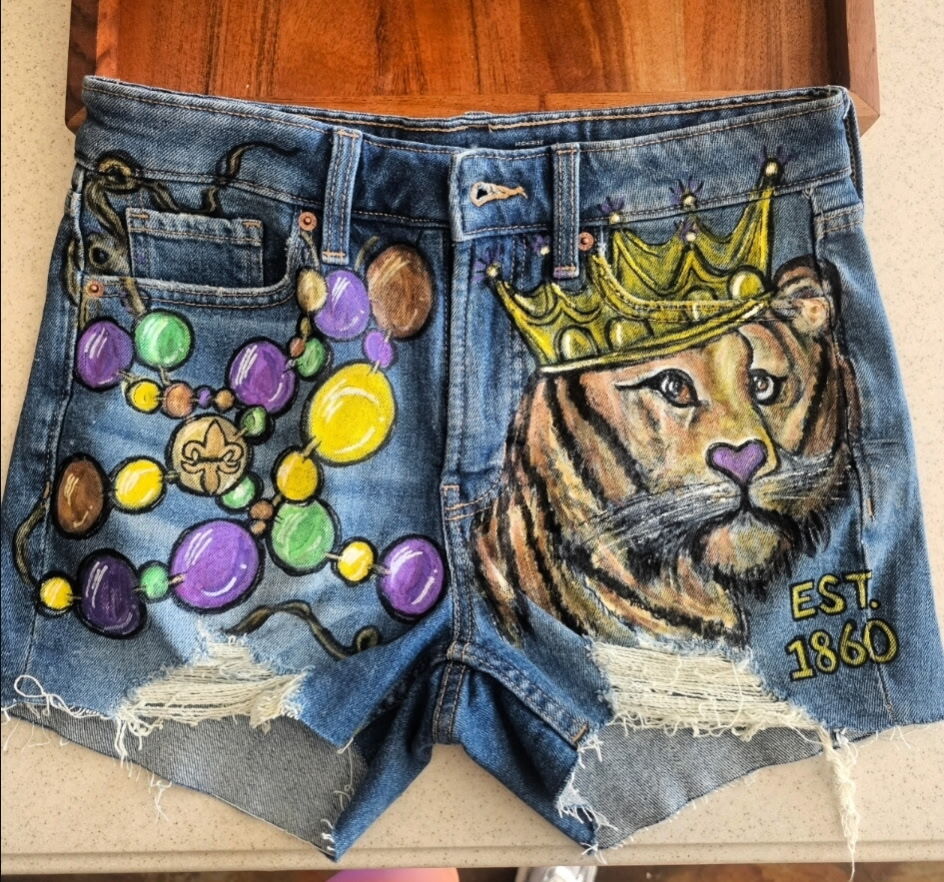 LSU Mardi Gras Tiger Shorts