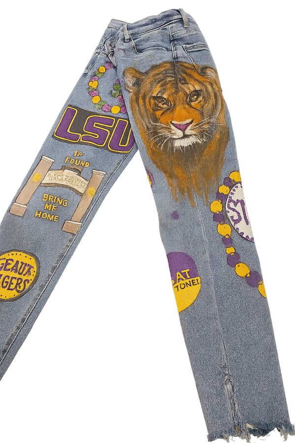 LSU Mike The Tiger jeans